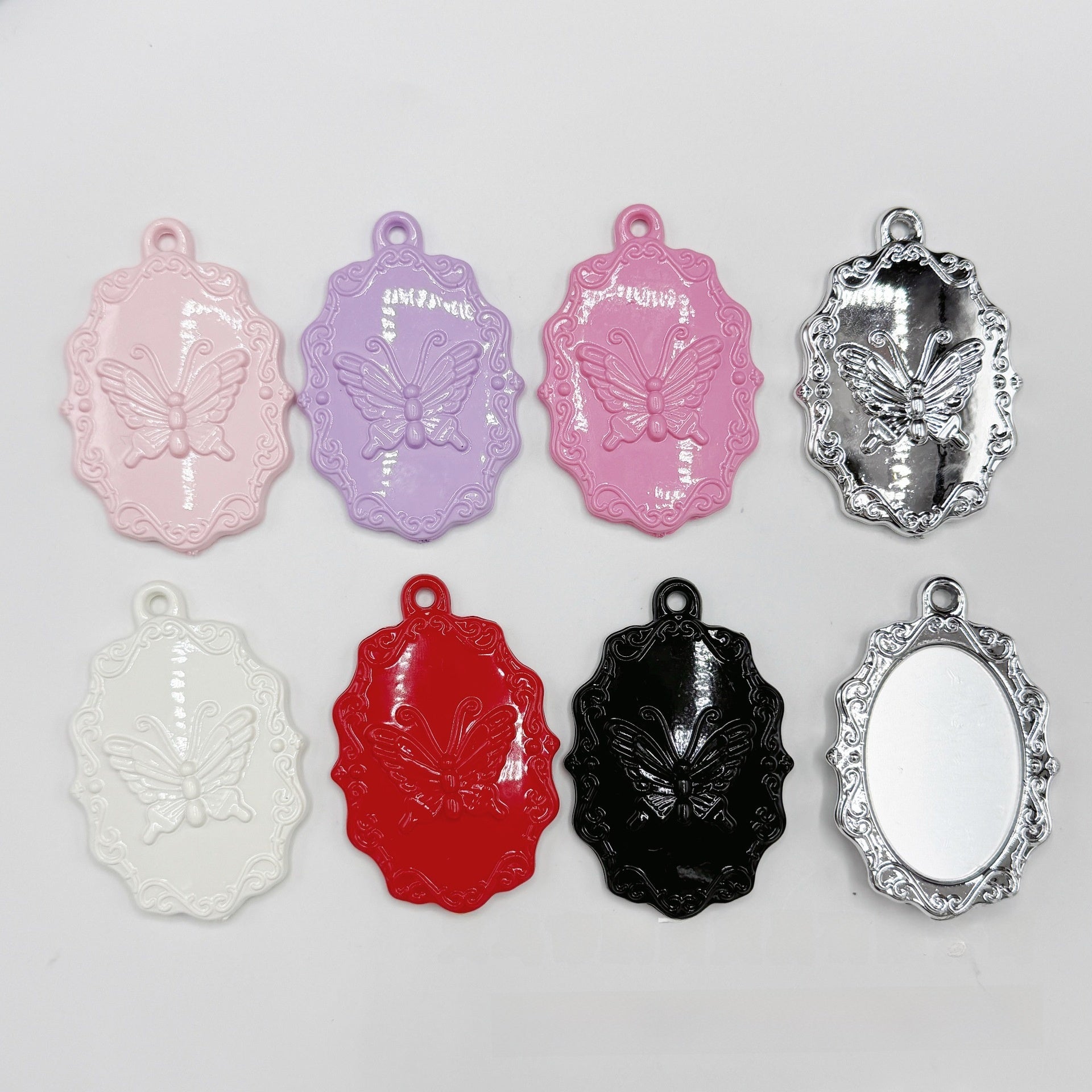Butterfly Acrylic Pendant With Stoving Varnish In Natural Pink, Sweet Style Jewelry Accessories