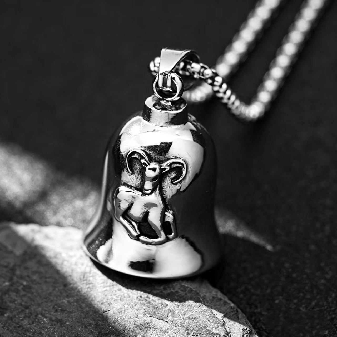 Libra Pendant For Men In Steel Color, Polished 304 Stainless Steel With Punk Style