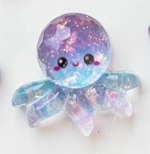 Ocean Plastic Hair Accessories Card With Enamel And Sequins Inlay, Marine Style In Purple