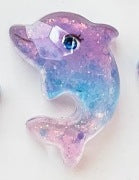 Ocean Plastic Hair Accessories Card With Enamel And Sequins Inlay, Marine Style In Purple