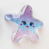 Ocean Plastic Hair Accessories Card With Enamel And Sequins Inlay, Marine Style In Purple
