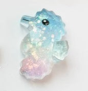 Ocean Plastic Hair Accessories Card With Enamel And Sequins Inlay, Marine Style In Purple
