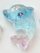 Ocean Plastic Hair Accessories Card With Enamel And Sequins Inlay, Marine Style In Purple