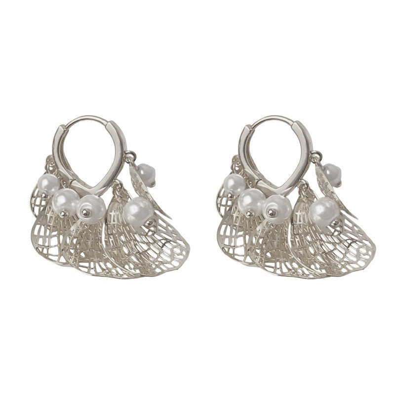 Exaggerated Leaves Drop Earrings For Women In Gold Real Gold Plated Copper With Ear Clips