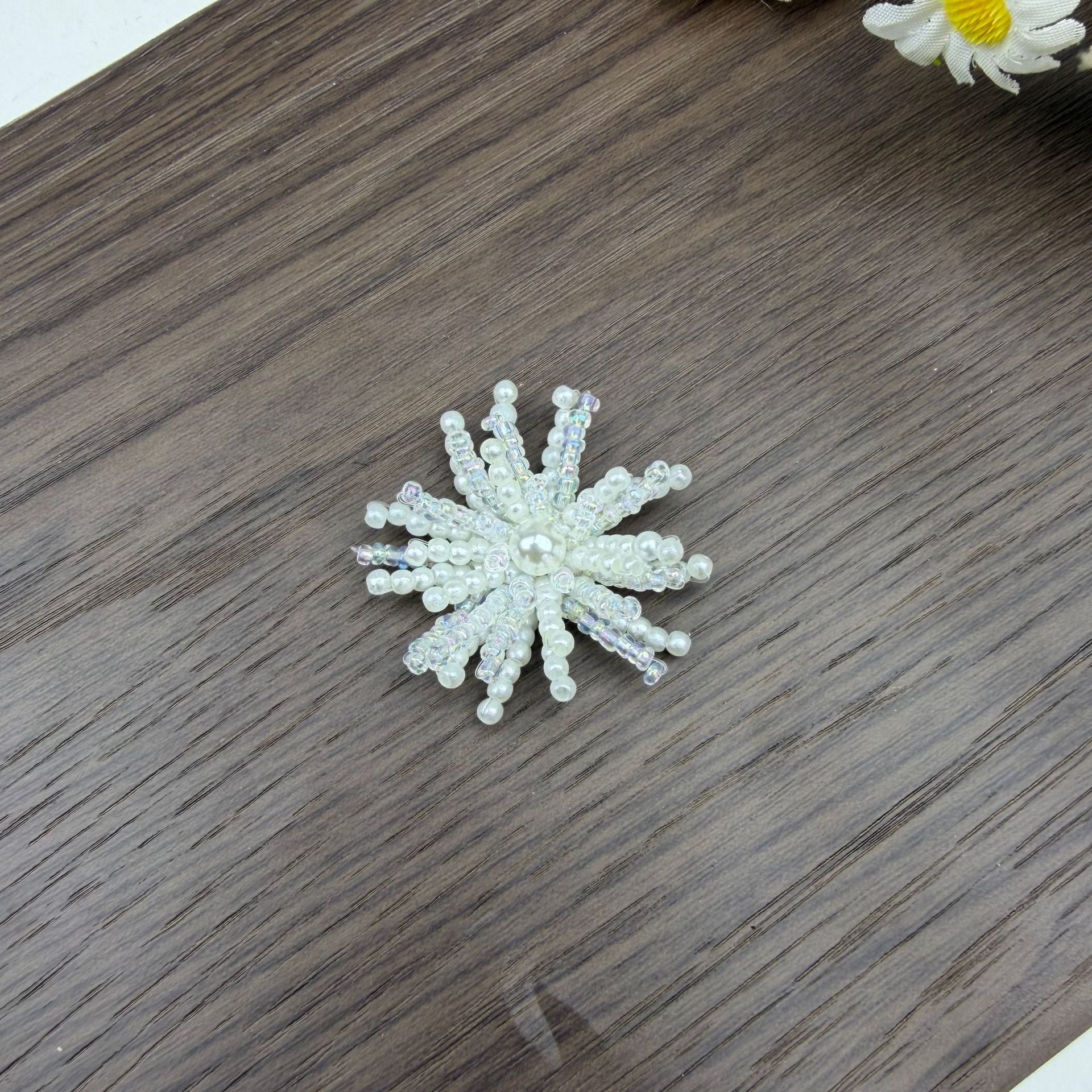 Flowers Earring Findings With Imitation Pearl Material Featuring Braid Craft For DIY Jewelry Making