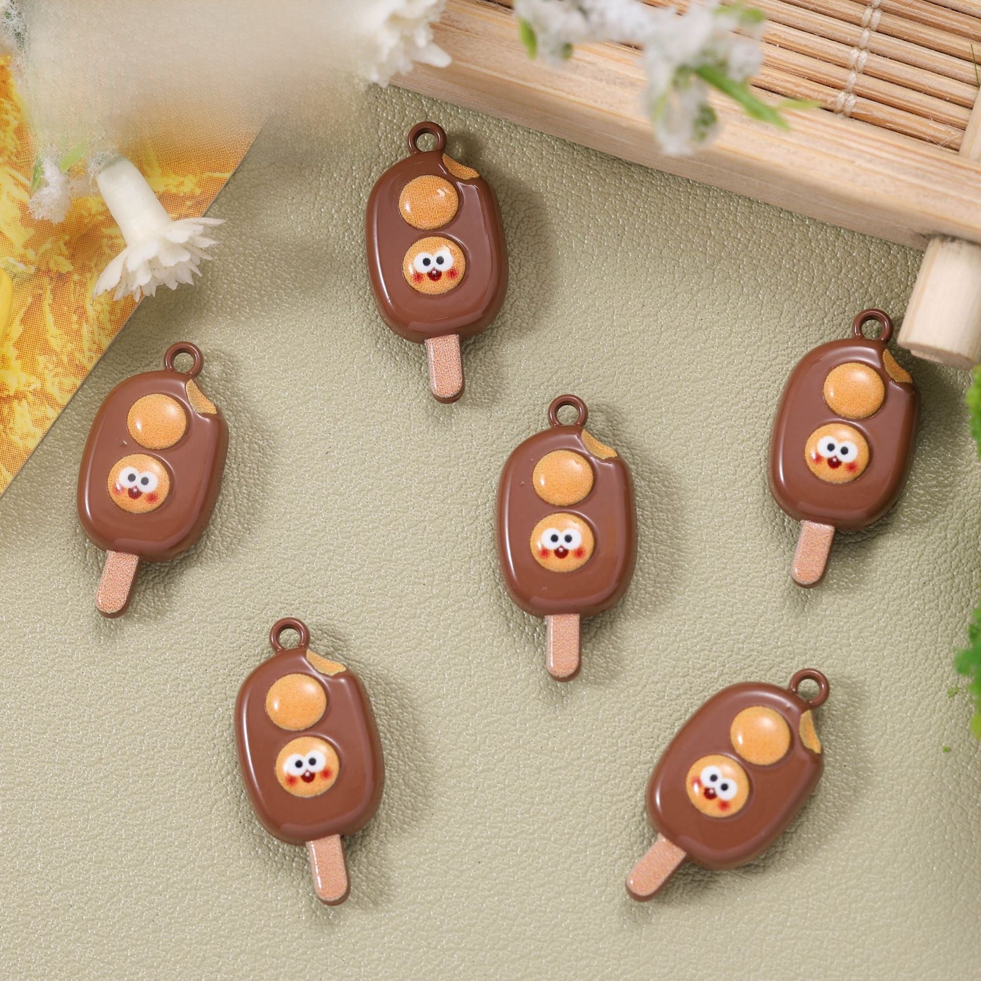 Alloy Drink Pendant With Stoving Varnish Finish In Coffer Color Featuring Cartoon Style Jewelry Accessories