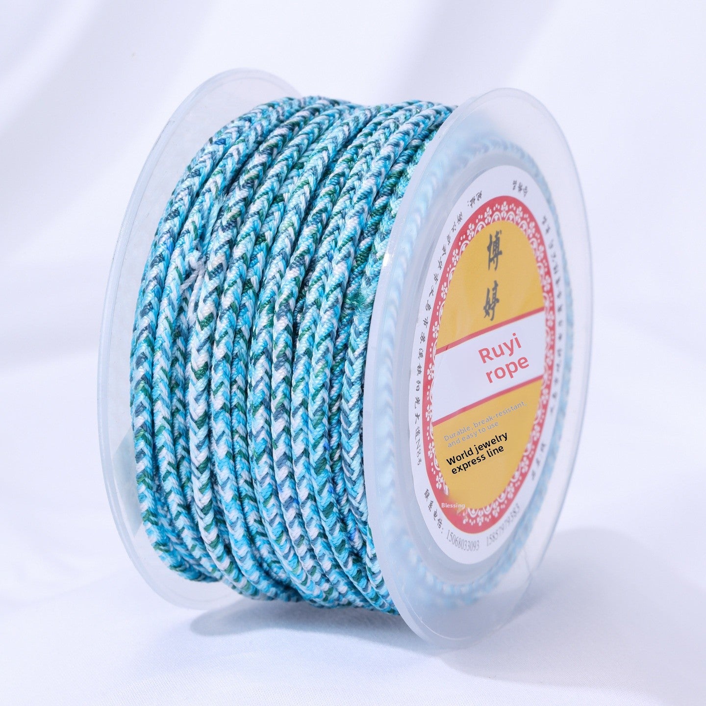 Colour Braid Nylon Rope, 1 Roll With 3mm Diameter, Ideal For Accessories And Crafts