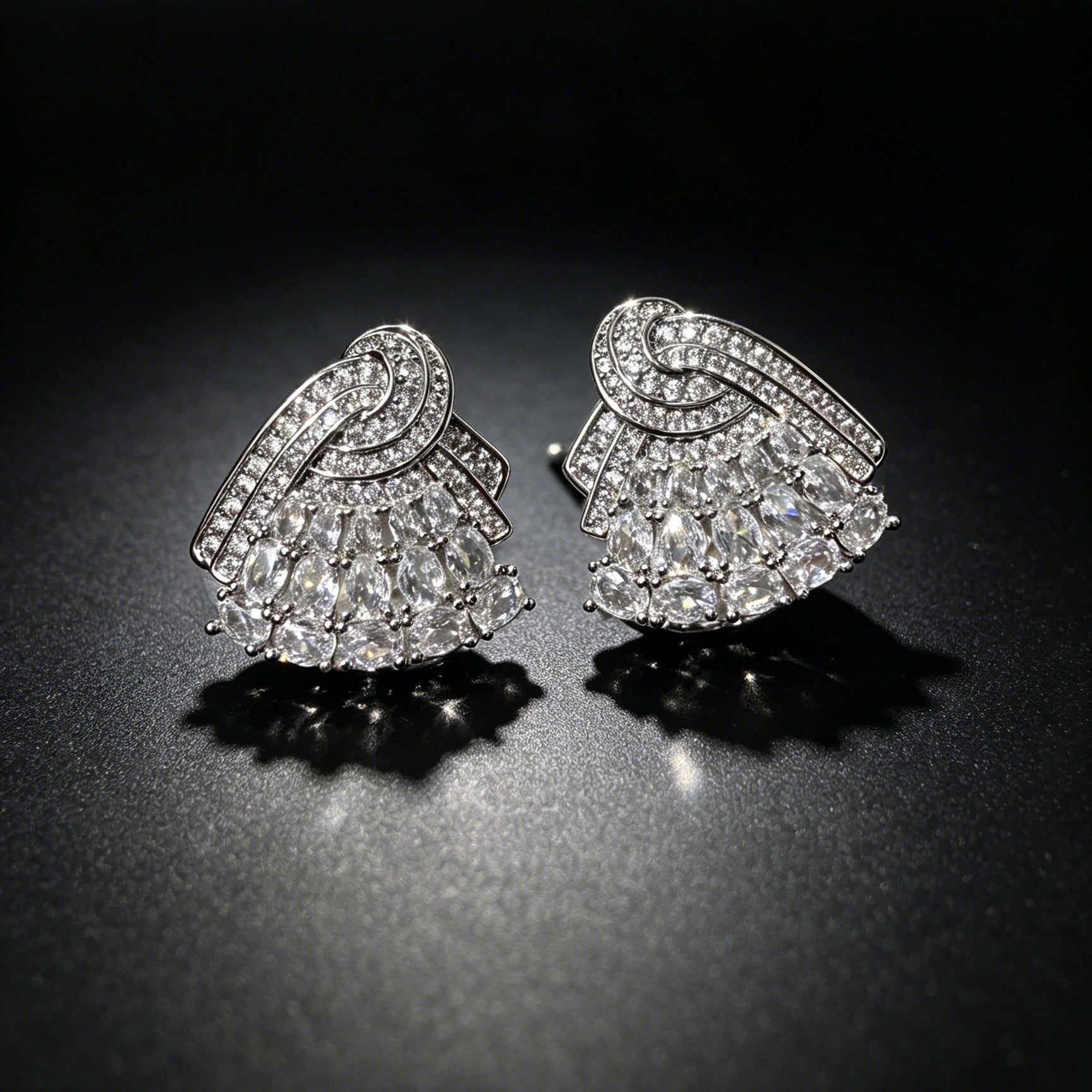 Christmas Tree Earrings For Women Featuring Copper Material And Zircon Inlay With 925 Sterling Silver Ear Pins