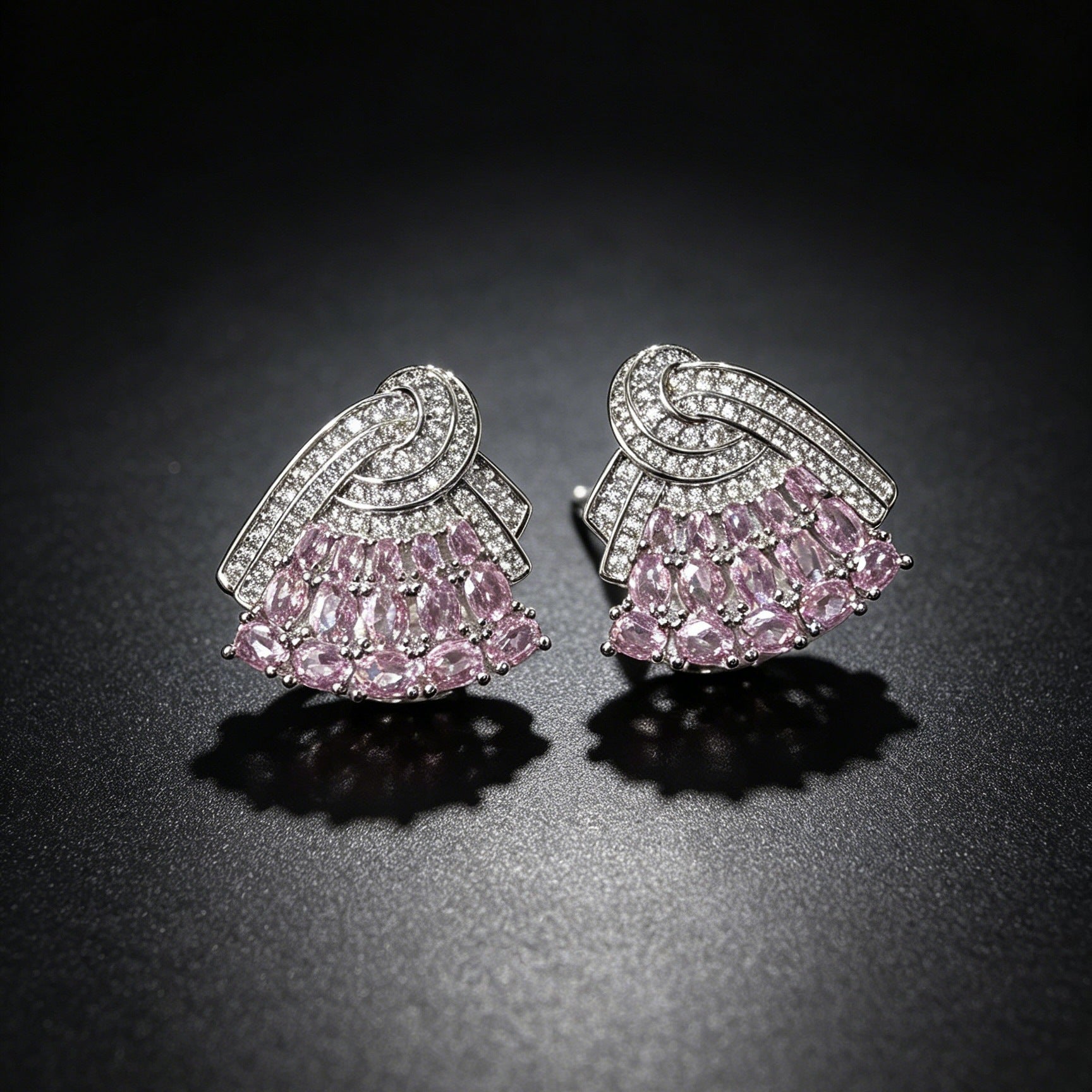 Christmas Tree Earrings For Women Featuring Copper Material And Zircon Inlay With 925 Sterling Silver Ear Pins
