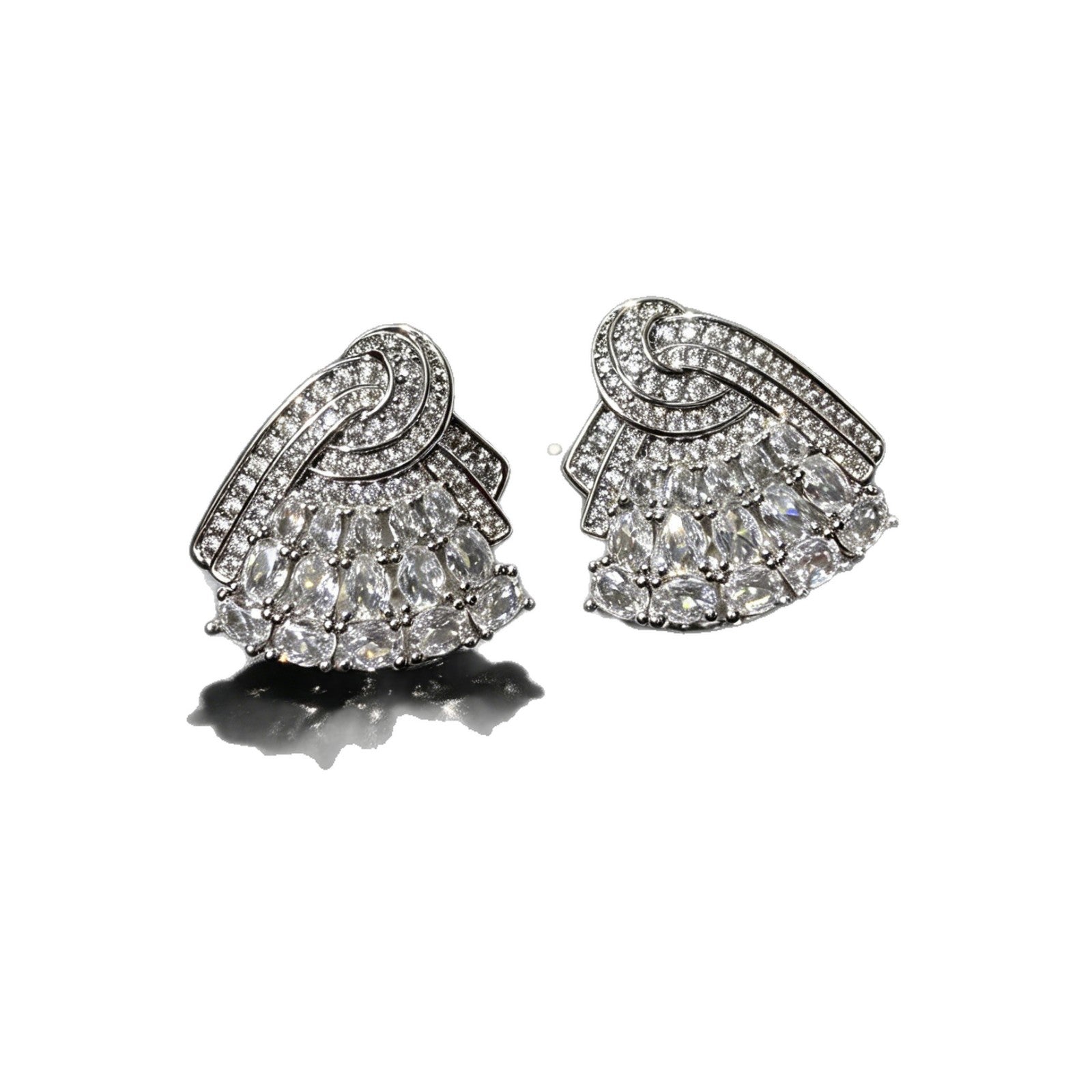 Christmas Tree Earrings For Women Featuring Copper Material And Zircon Inlay With 925 Sterling Silver Ear Pins