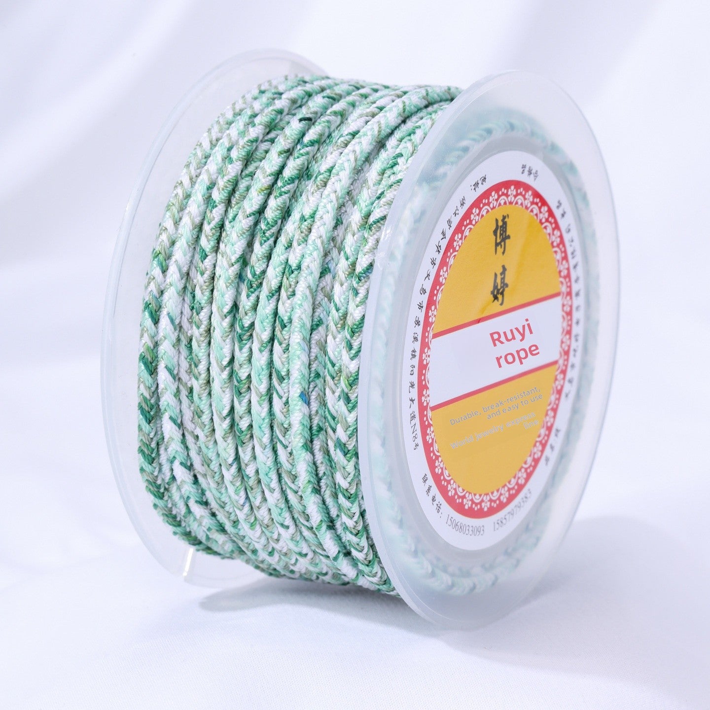 Colour Braid Nylon Rope, 1 Roll With 3mm Diameter, Ideal For Accessories And Crafts