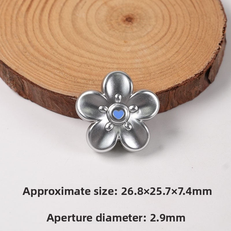 Gold Electroplated Plastic Flower Beads For Jewelry Making With Hole Size 2~2.9mm