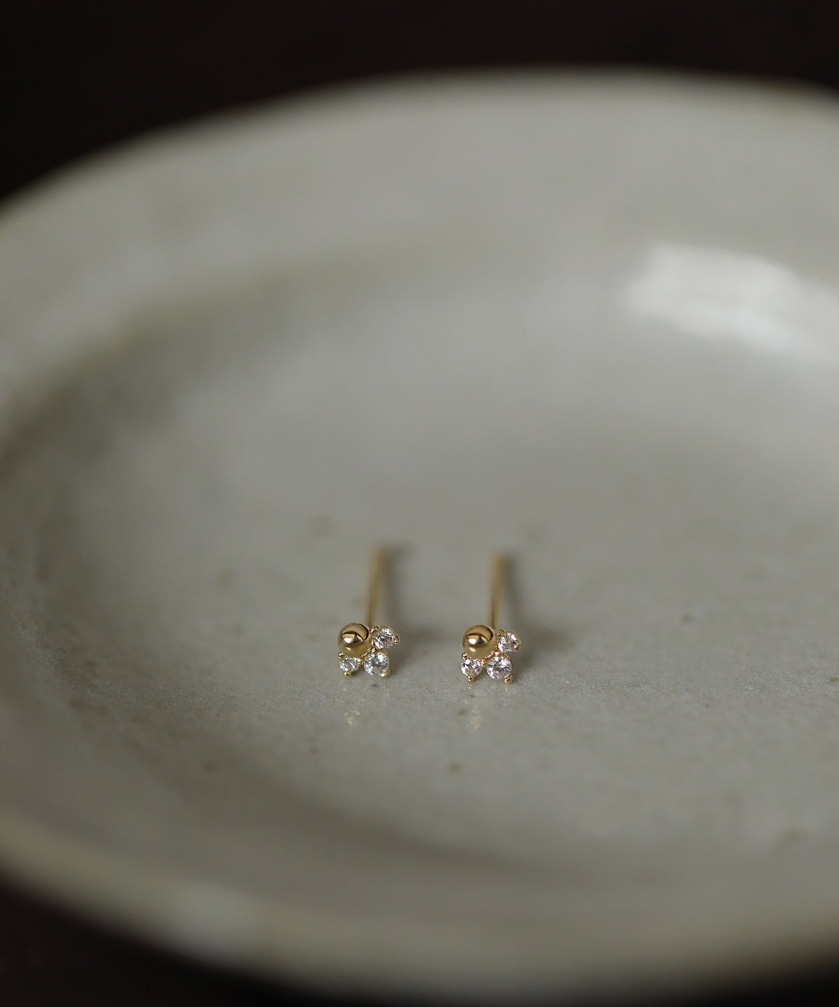 Fish Tail Stud Earrings For Women In Sweet Style, Made Of Copper With 14K Real Gold Plating