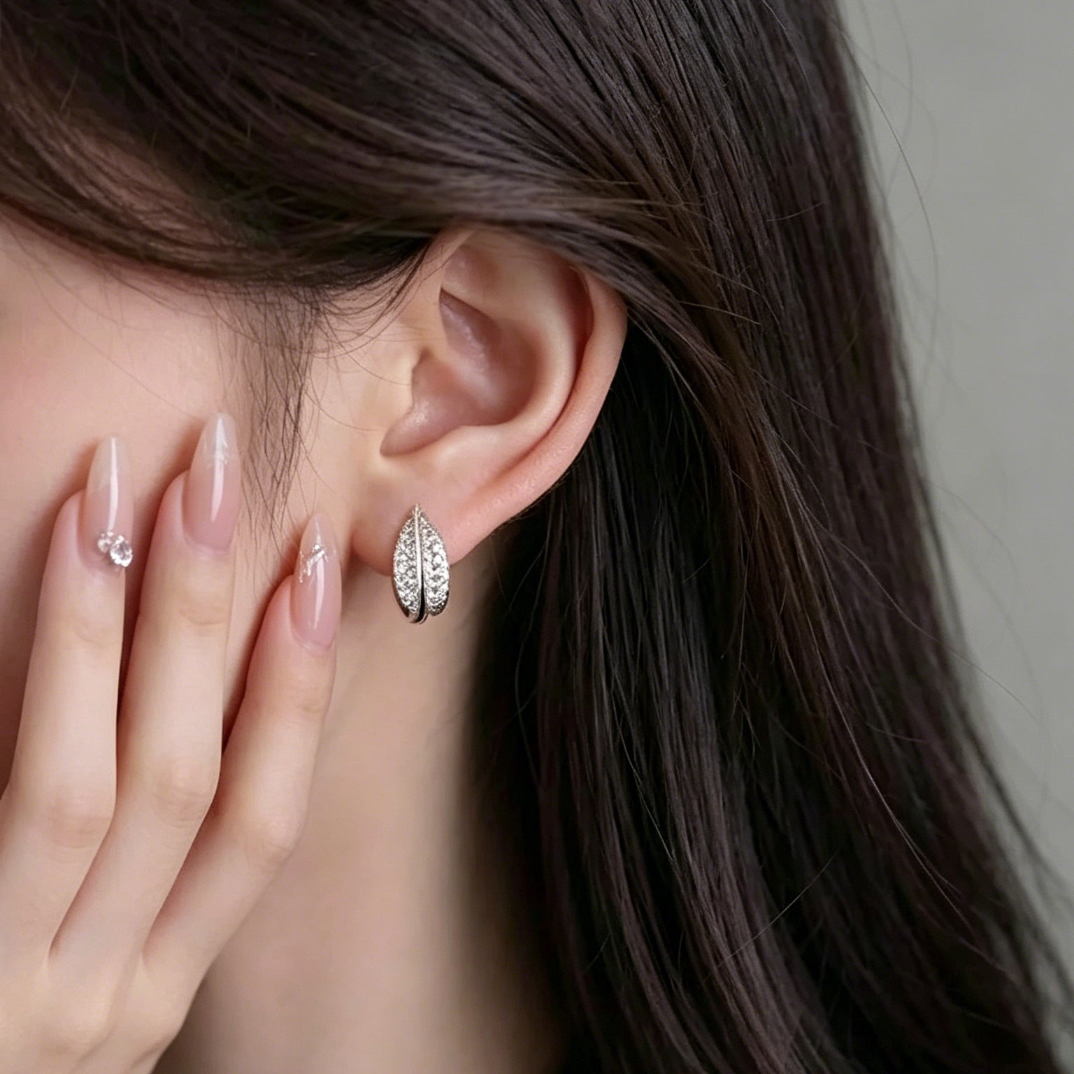 Leaves Earrings For Women In Gold Featuring Electroplated Zinc Alloy With 925 Sterling Silver Ear Pins