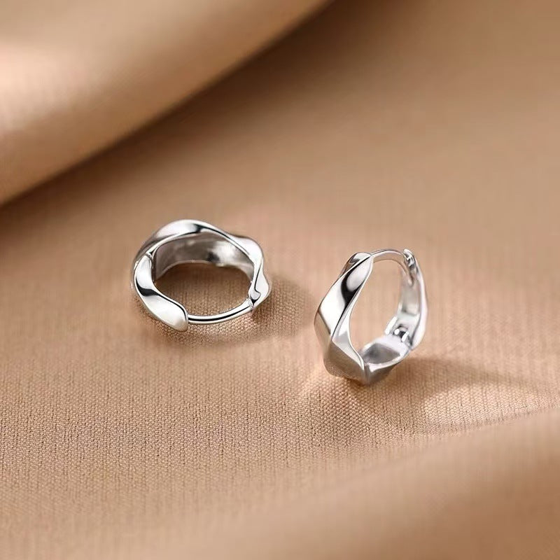 Infinity Earrings For Women In Silver Featuring Copper Ear Pins