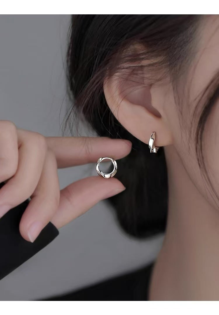 Infinity Earrings For Women In Silver Featuring Copper Ear Pins