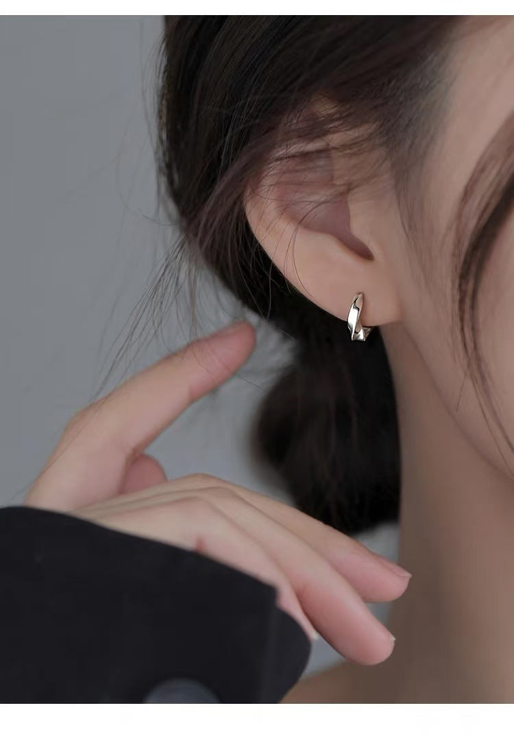 Infinity Earrings For Women In Silver Featuring Copper Ear Pins