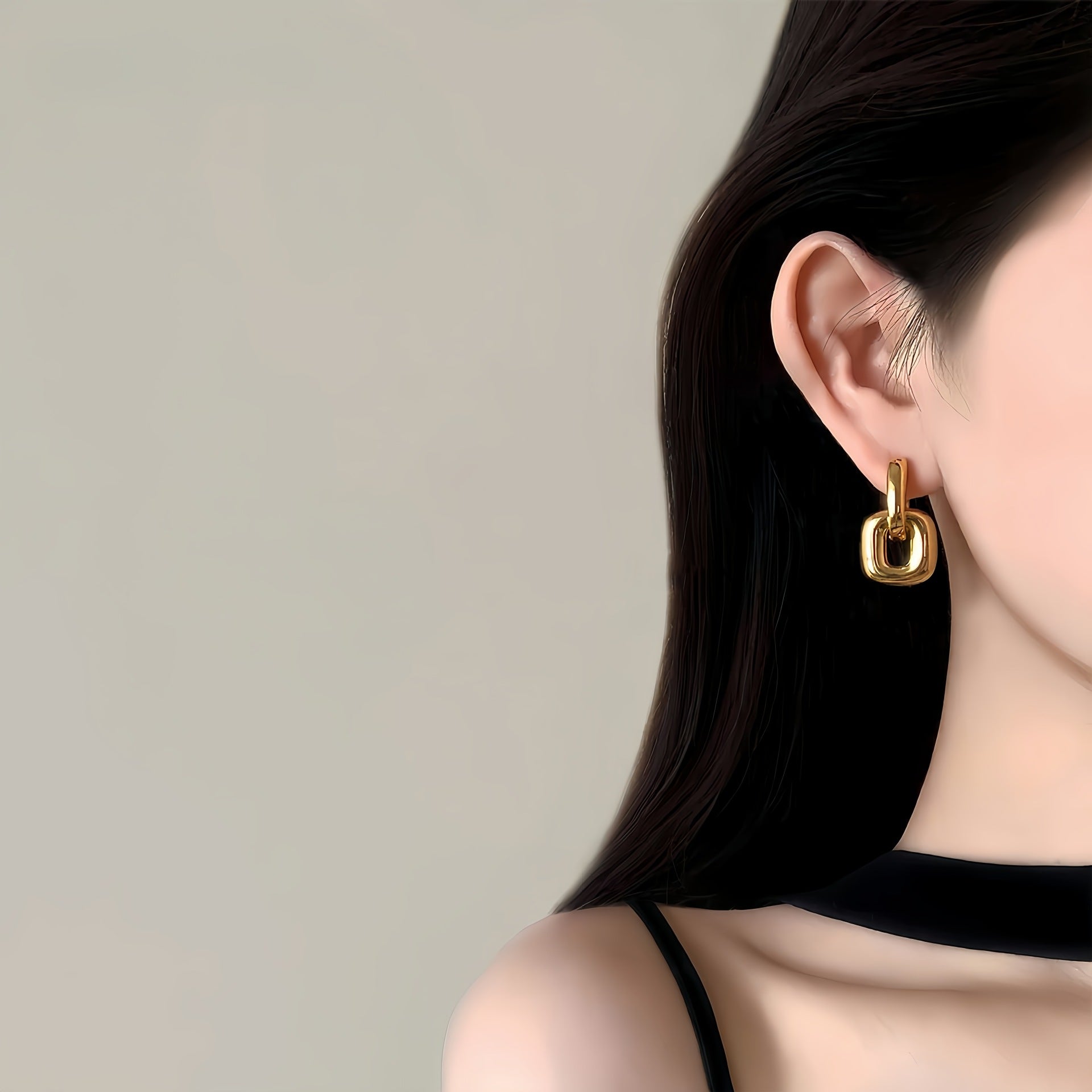Circle Enamel Drop Earrings In Alloy With Copper Ear Pins, New Style For Women