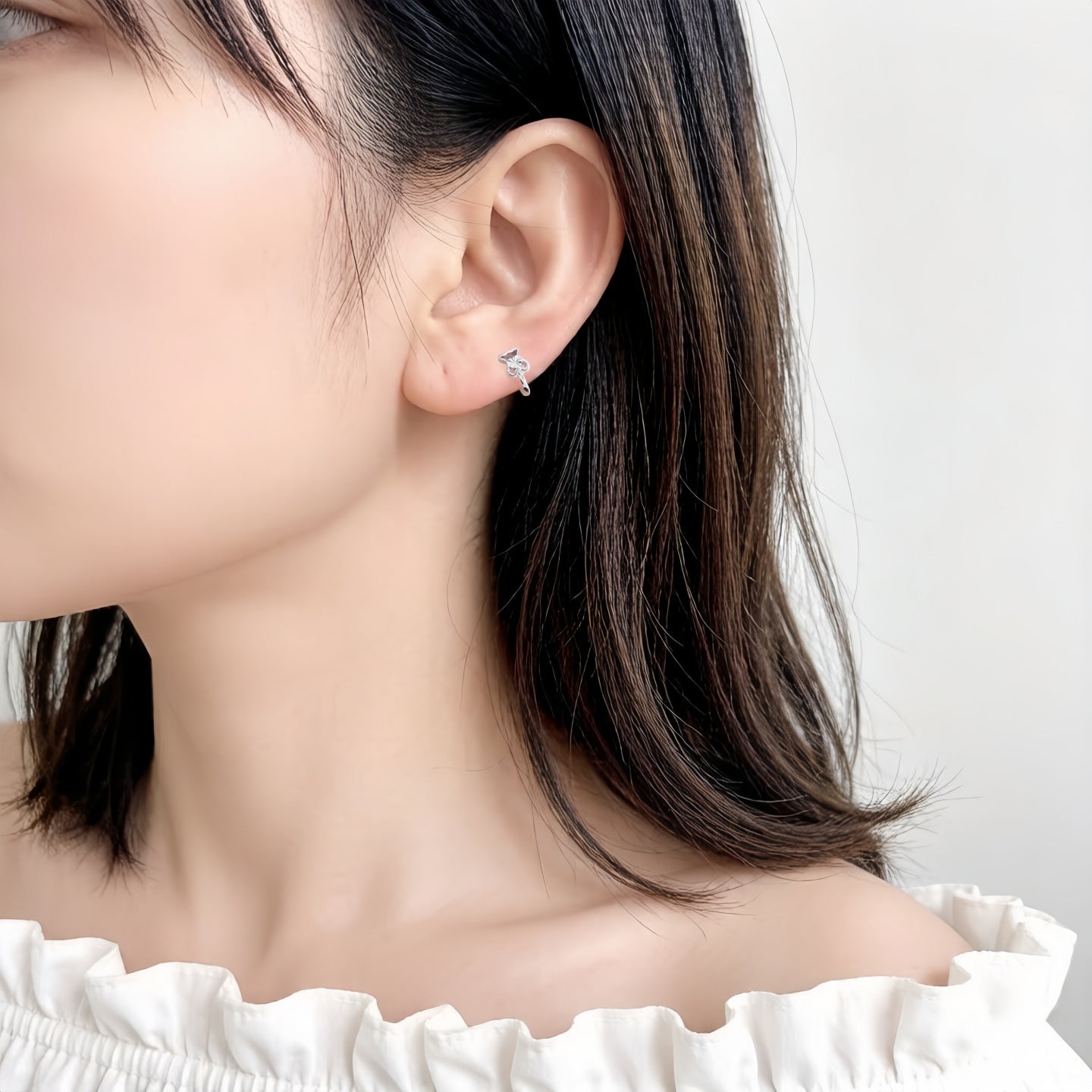 Little Bear Ear Tunnels For Women In 925 Sterling Silver Featuring Silver Color