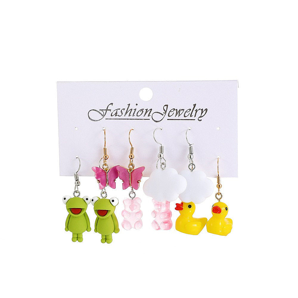 Geometric Stud Earrings For Women In Gold Featuring Zinc Alloy Ear Pins With Simple Style