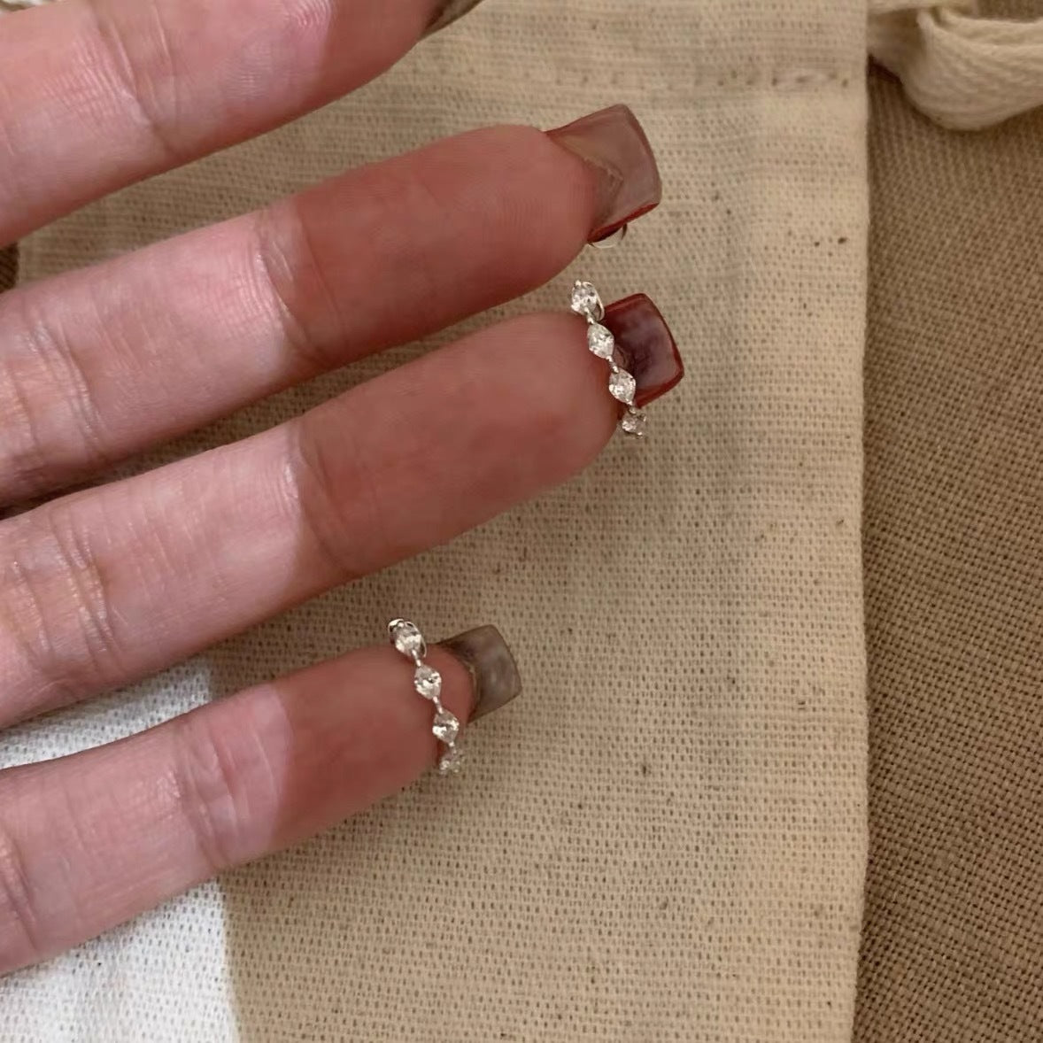 Gold Horse Sleeper Earrings For Women With 925 Sterling Silver Posts And Zircon Inlay, Copper Material