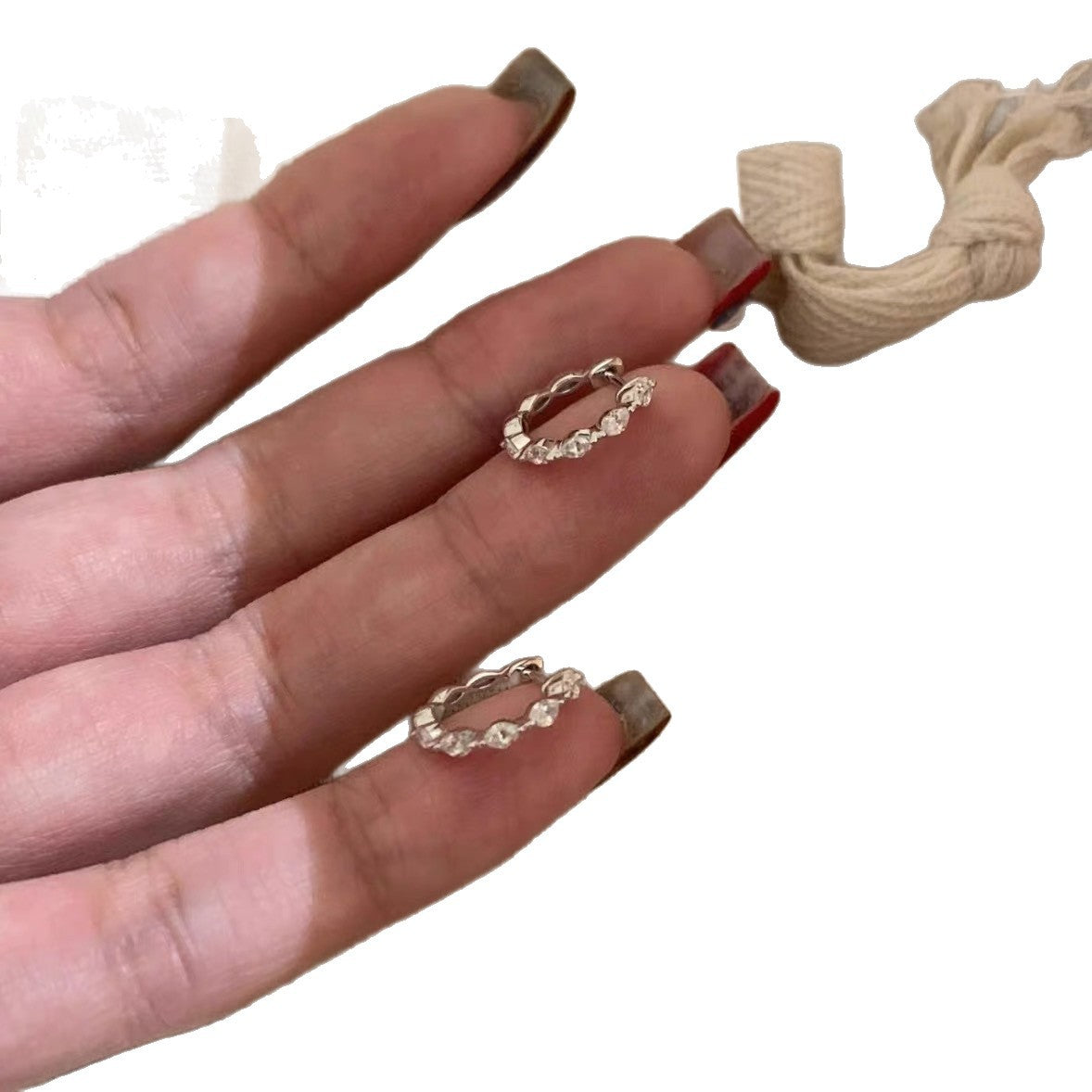 Gold Horse Sleeper Earrings For Women With 925 Sterling Silver Posts And Zircon Inlay, Copper Material