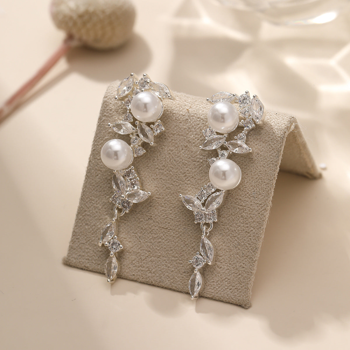 Leaves Tassel Earrings For Women With 925 Sterling Silver Studs And Real Gold Plated Copper Design