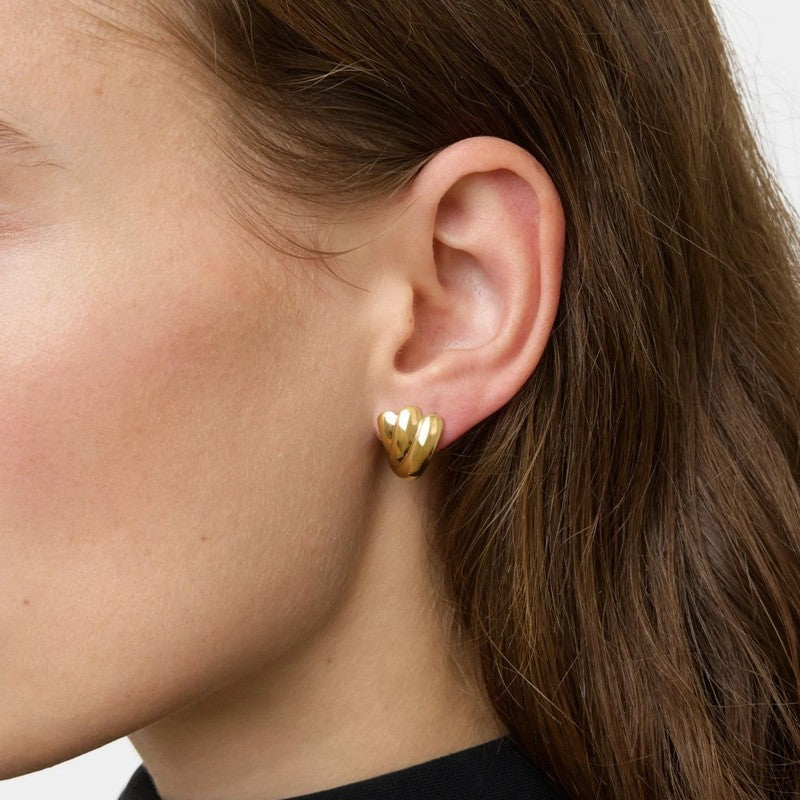Nordic Style Twist Stud Earrings In 925 Sterling Silver, Silver Color, Perfect For Daily Wear