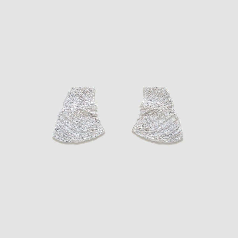Gold Folds Earrings For Women Featuring 925 Sterling Silver Ear Pins And Durable Copper Alloy Craft