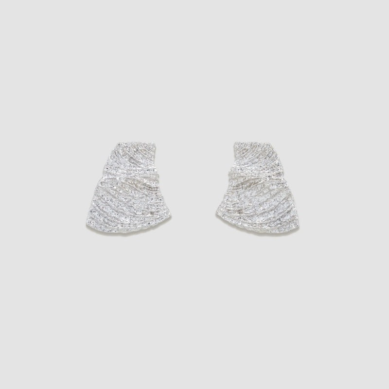 Gold Folds Earrings For Women Featuring 925 Sterling Silver Ear Pins And Durable Copper Alloy Craft