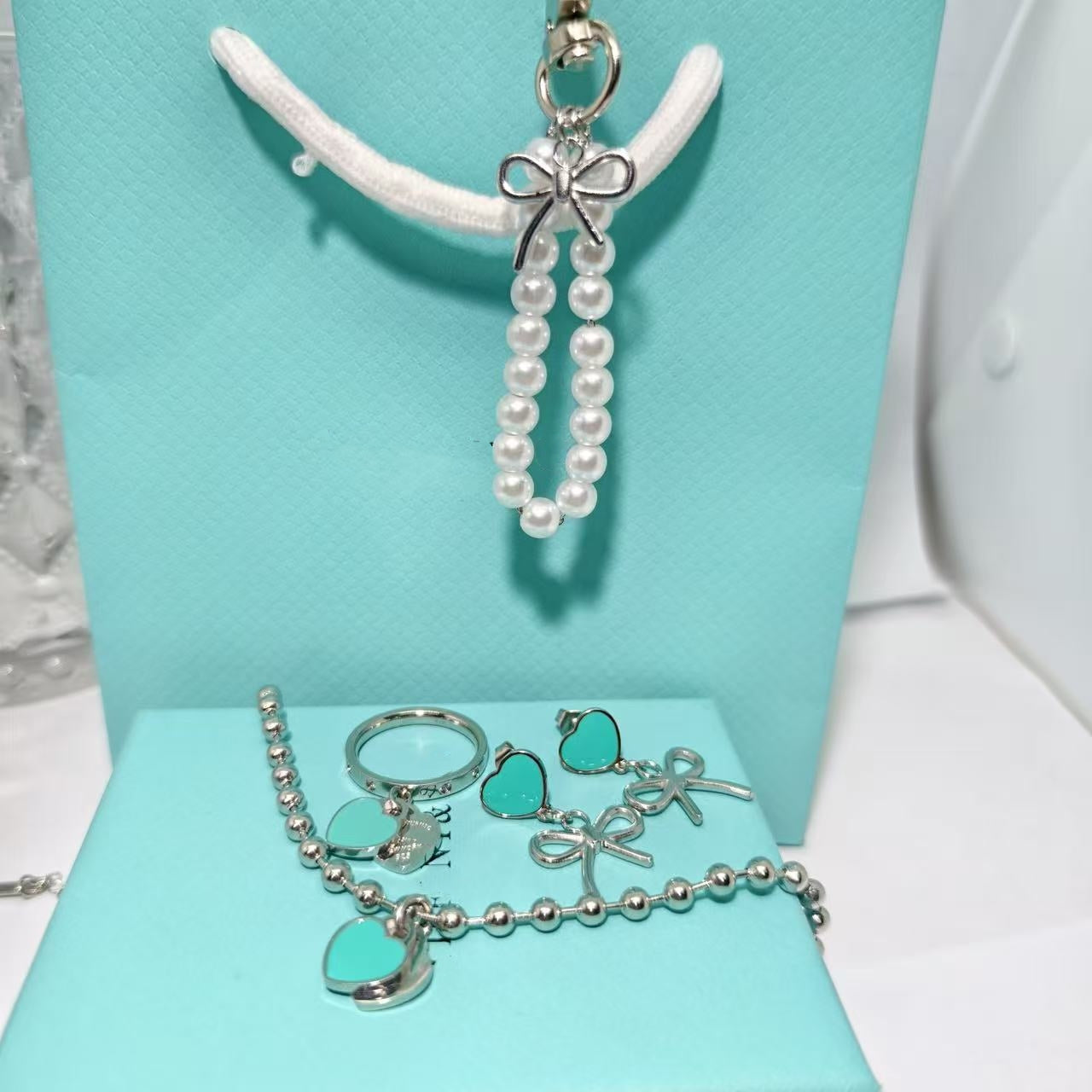 Heart Shape Braid Jewelry Set For Women With 18K Real Gold Plated 304 Stainless Steel And Rhinestone Inlay, PVD Coated Cable Chain