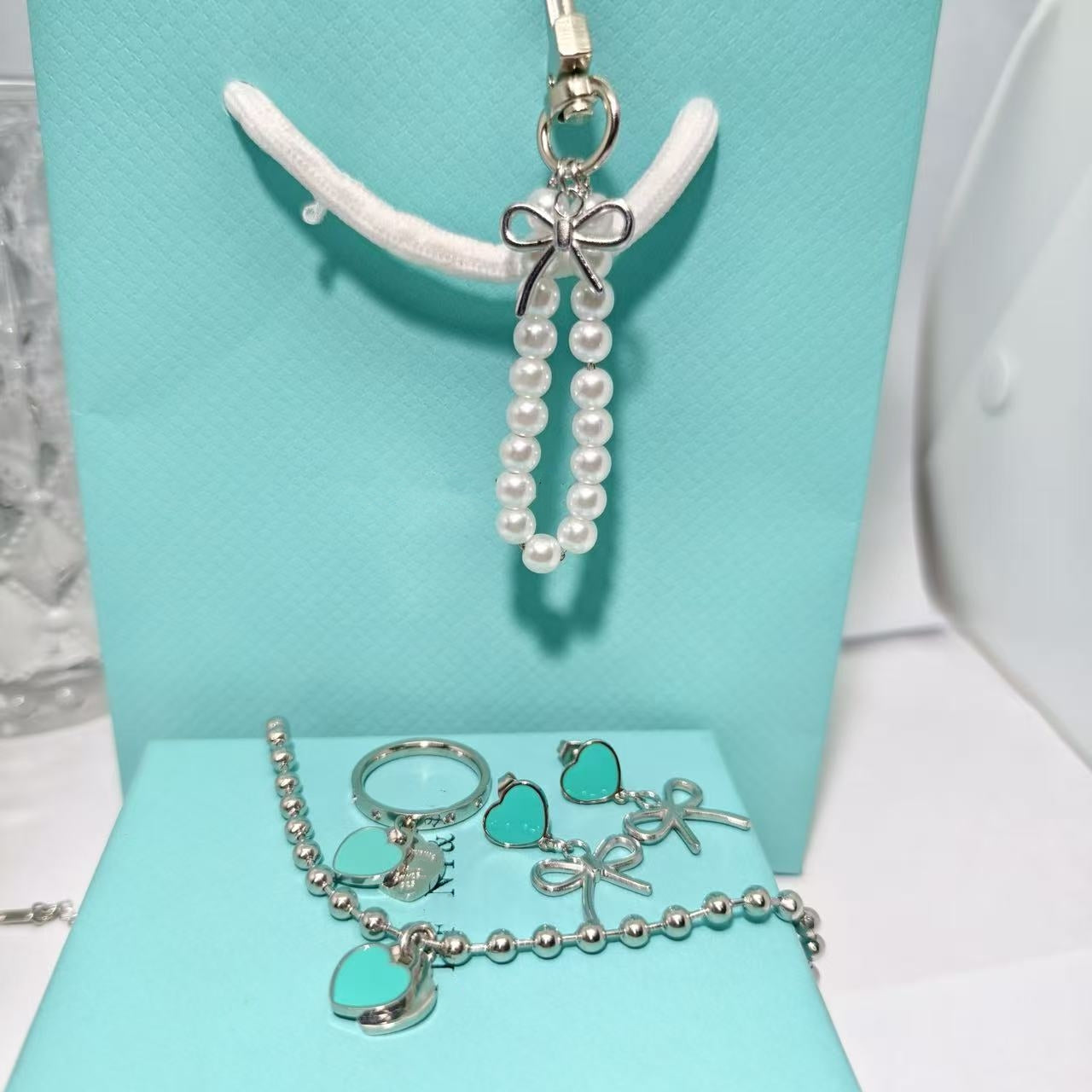Heart Shape Braid Jewelry Set For Women With 18K Real Gold Plated 304 Stainless Steel And Rhinestone Inlay, PVD Coated Cable Chain