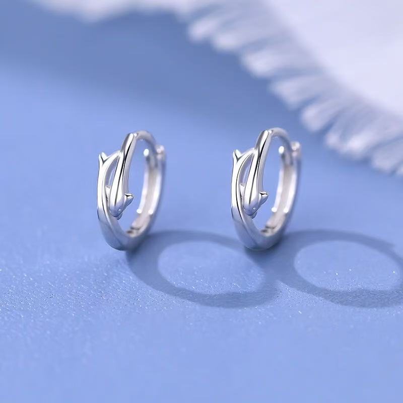 Dolphin Sleeper Earrings For Women In Electroplated Copper Featuring Sweet Style