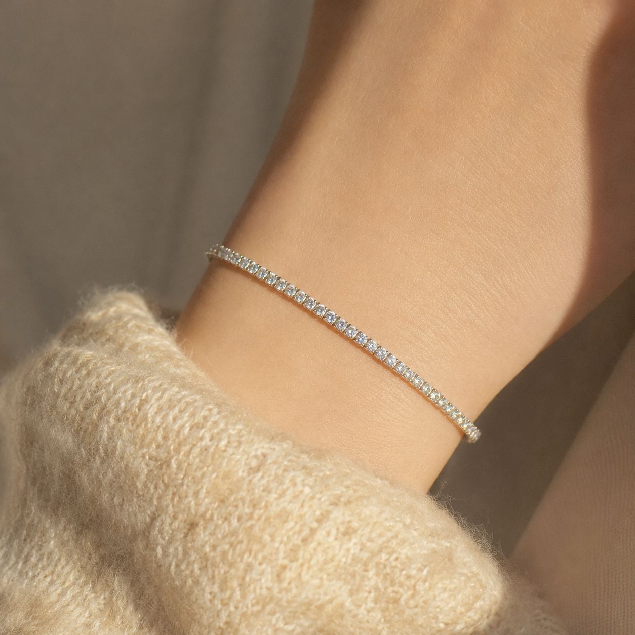 Moon Bracelet For Women In 925 Sterling Silver With Moissanite Inlay