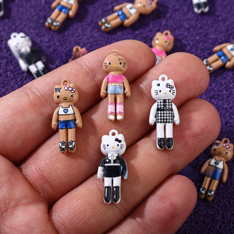 Cat Pendant Made Of Alloy Featuring Stoving Varnish In Cartoon Style Jewelry Accessories