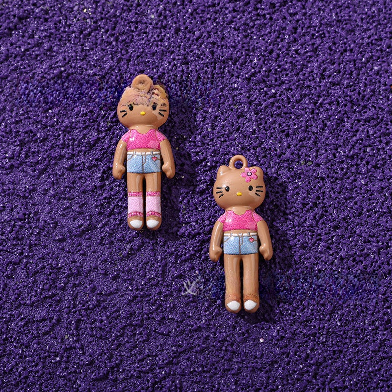 Cat Pendant Made Of Alloy Featuring Stoving Varnish In Cartoon Style Jewelry Accessories