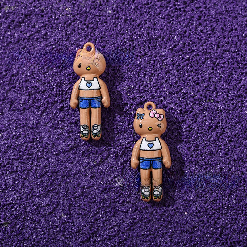 Cat Pendant Made Of Alloy Featuring Stoving Varnish In Cartoon Style Jewelry Accessories