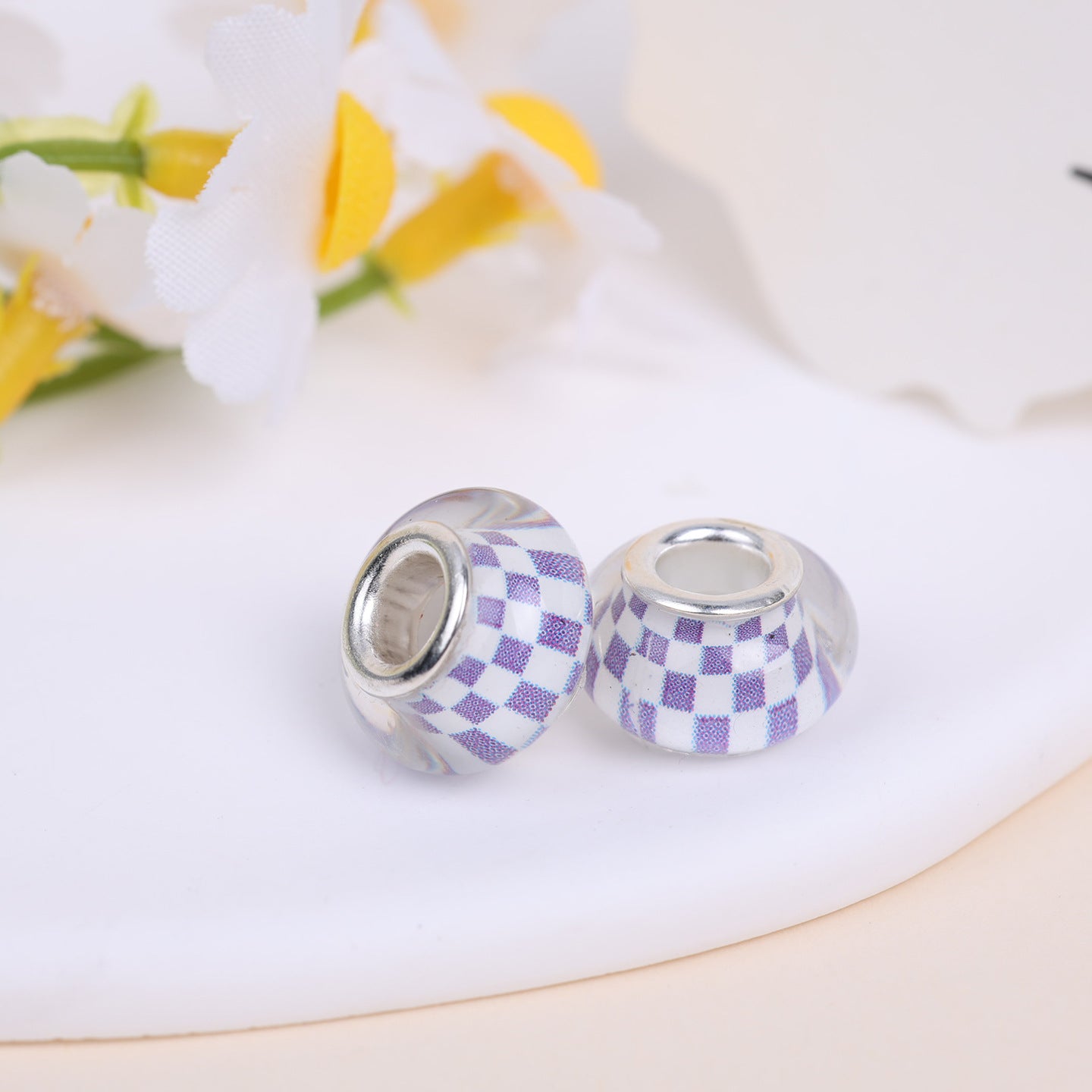 Maya Resin Beads With Epoxy Inlay, Jewelry Accessories In Commute Style, Available In Colour