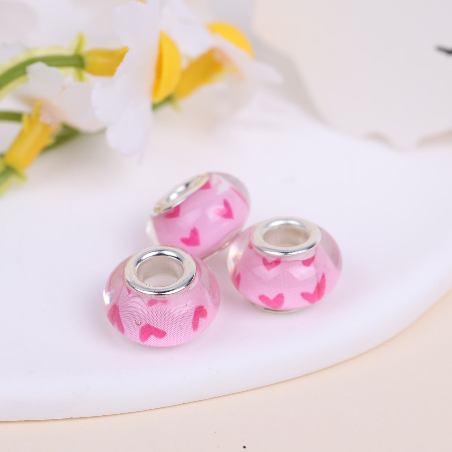 Maya Resin Beads With Epoxy Inlay, Jewelry Accessories In Commute Style, Available In Colour