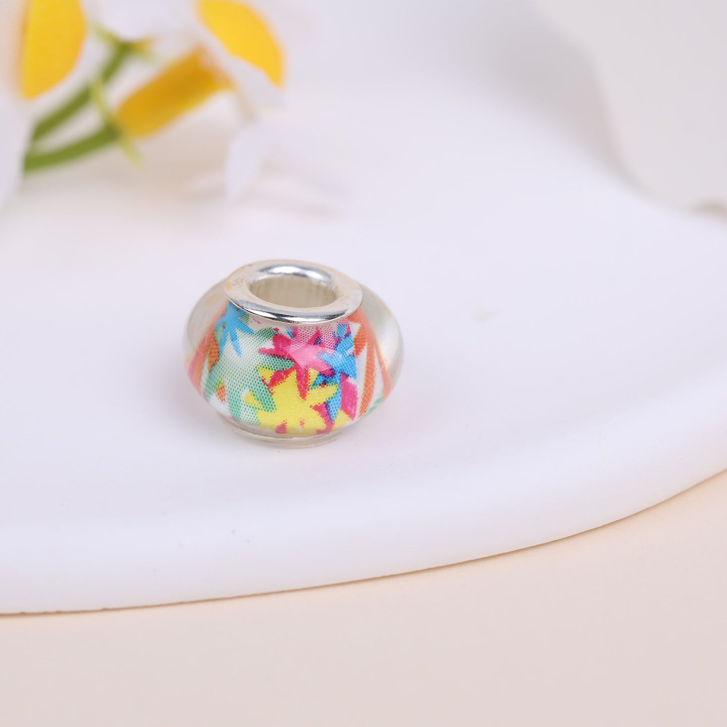 Maya Resin Beads With Epoxy Inlay, Jewelry Accessories In Commute Style, Available In Colour