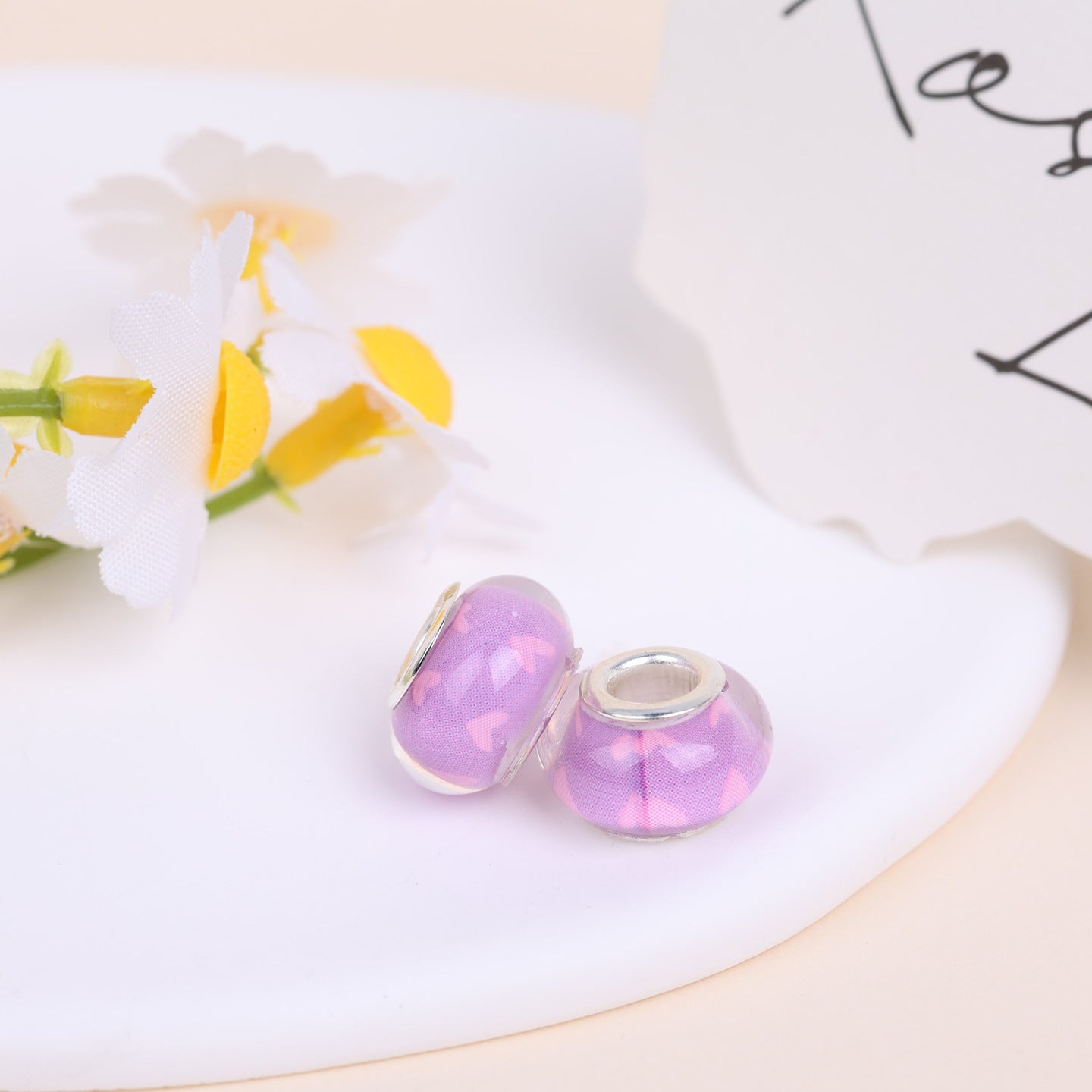 Maya Resin Beads With Epoxy Inlay, Jewelry Accessories In Commute Style, Available In Colour