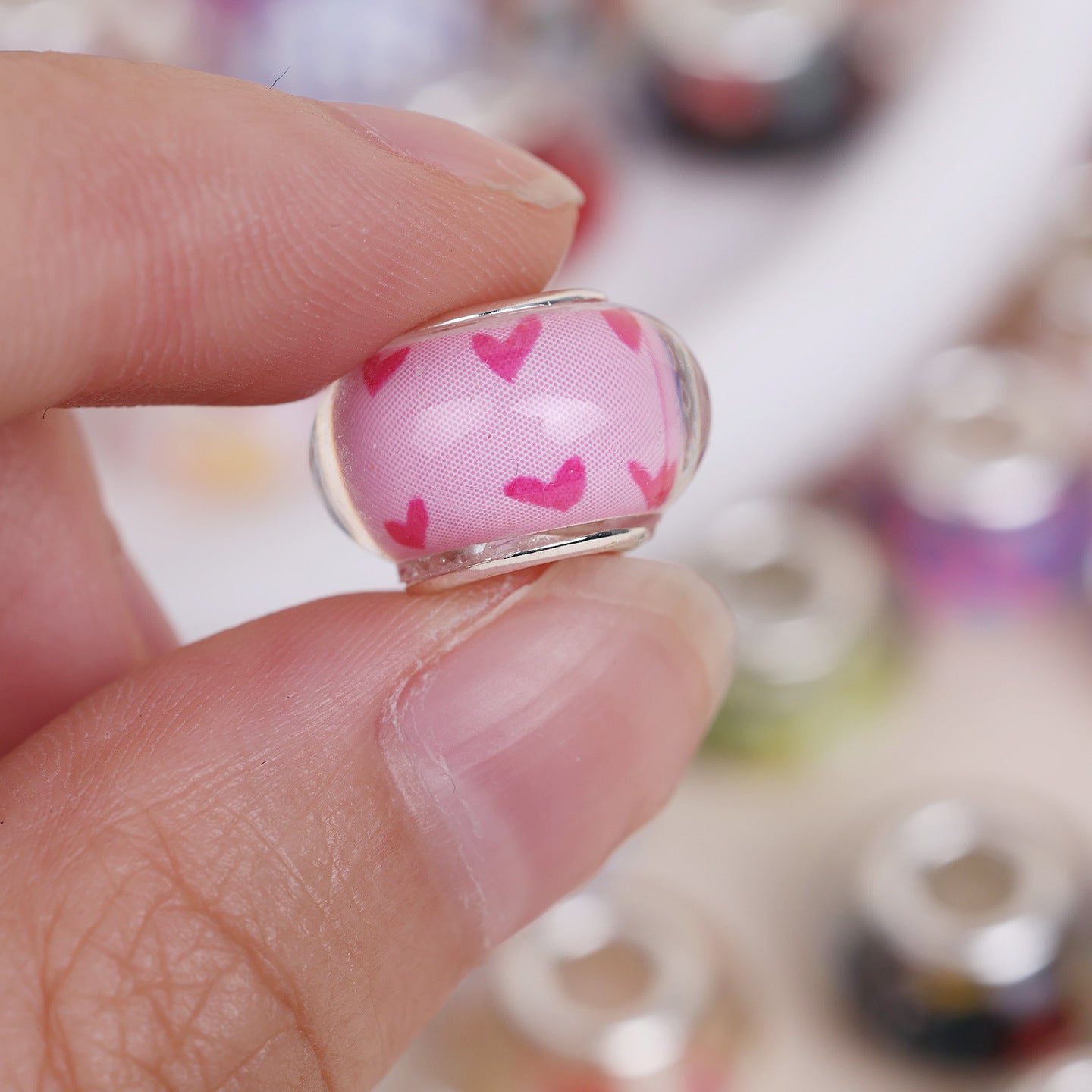 Maya Resin Beads With Epoxy Inlay, Jewelry Accessories In Commute Style, Available In Colour
