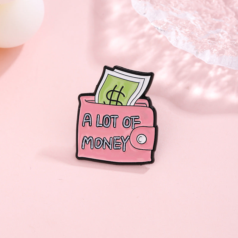 Dollar Pin Made Of Zinc Alloy With Stoving Varnish Finish