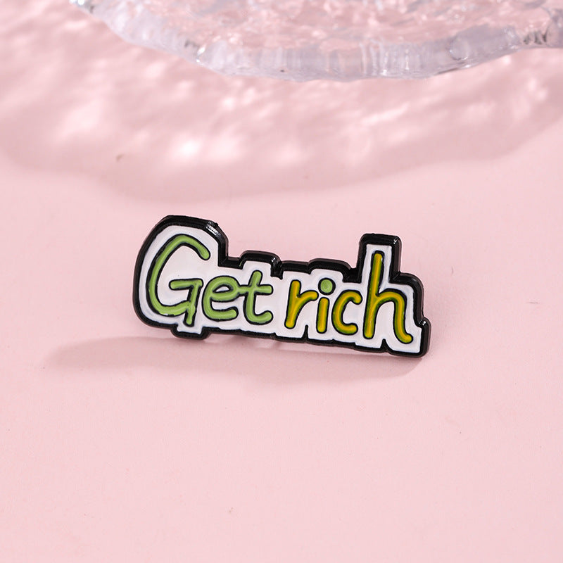 Dollar Pin Made Of Zinc Alloy With Stoving Varnish Finish