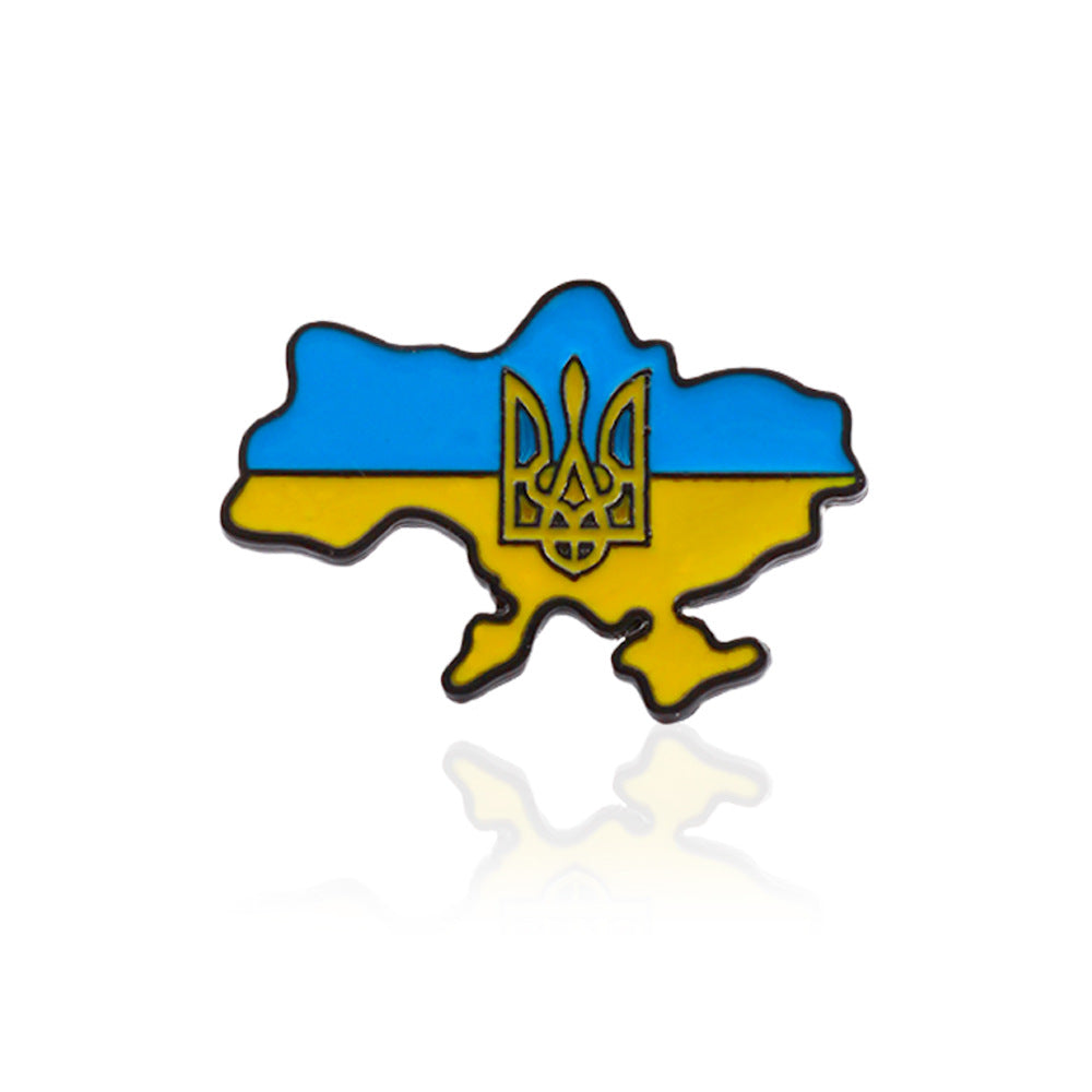 National Flag Pin Made Of Alloy Featuring Enamel Craftwork