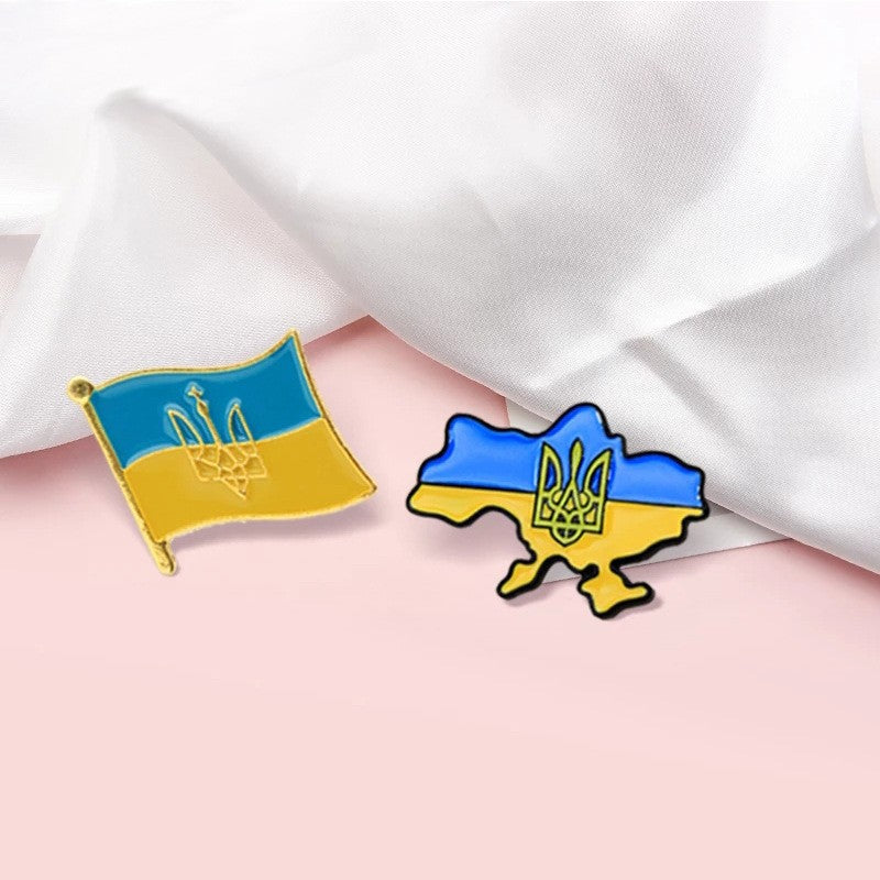 National Flag Pin Made Of Alloy Featuring Enamel Craftwork