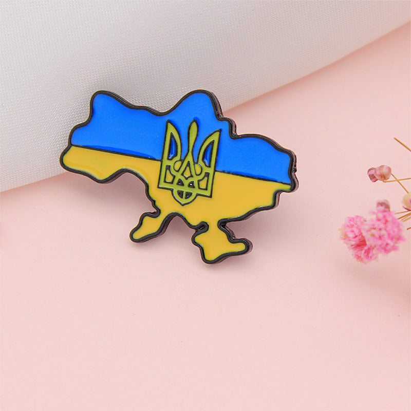 National Flag Pin Made Of Alloy Featuring Enamel Craftwork