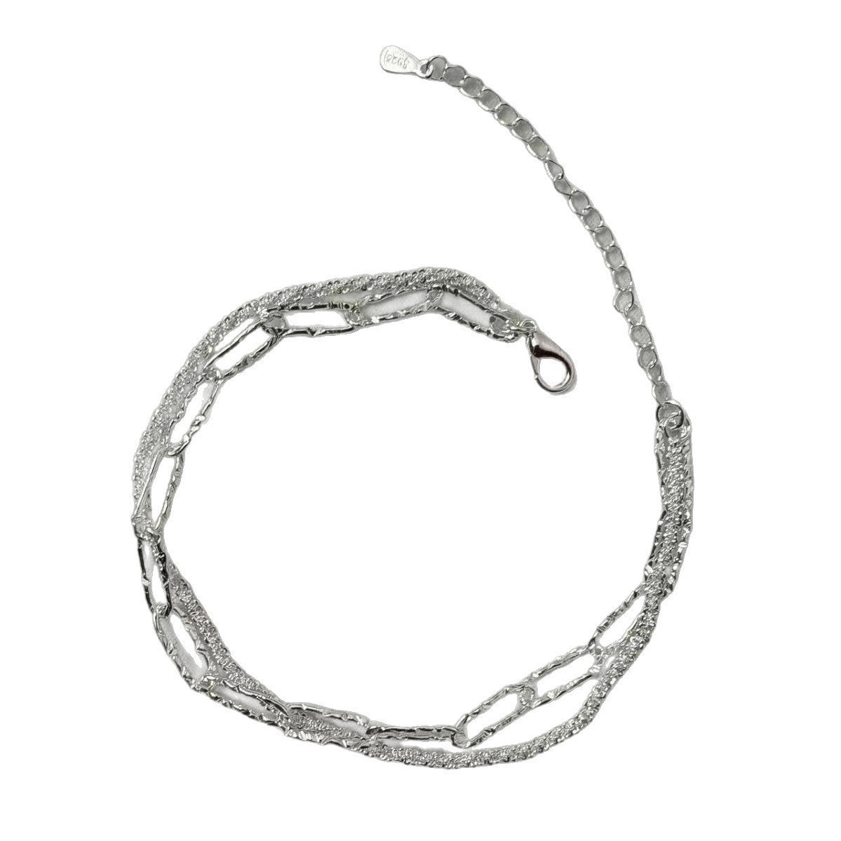 Maillard Style Circle Copper Bracelet With Electroplated Gold Plating Process In Silver, Unisex Design