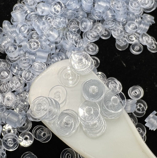 Geometric Silica Gel Spacer Bars With Hole Size 1~1.9mm In Transparent For Jewelry Accessories, Commute Style