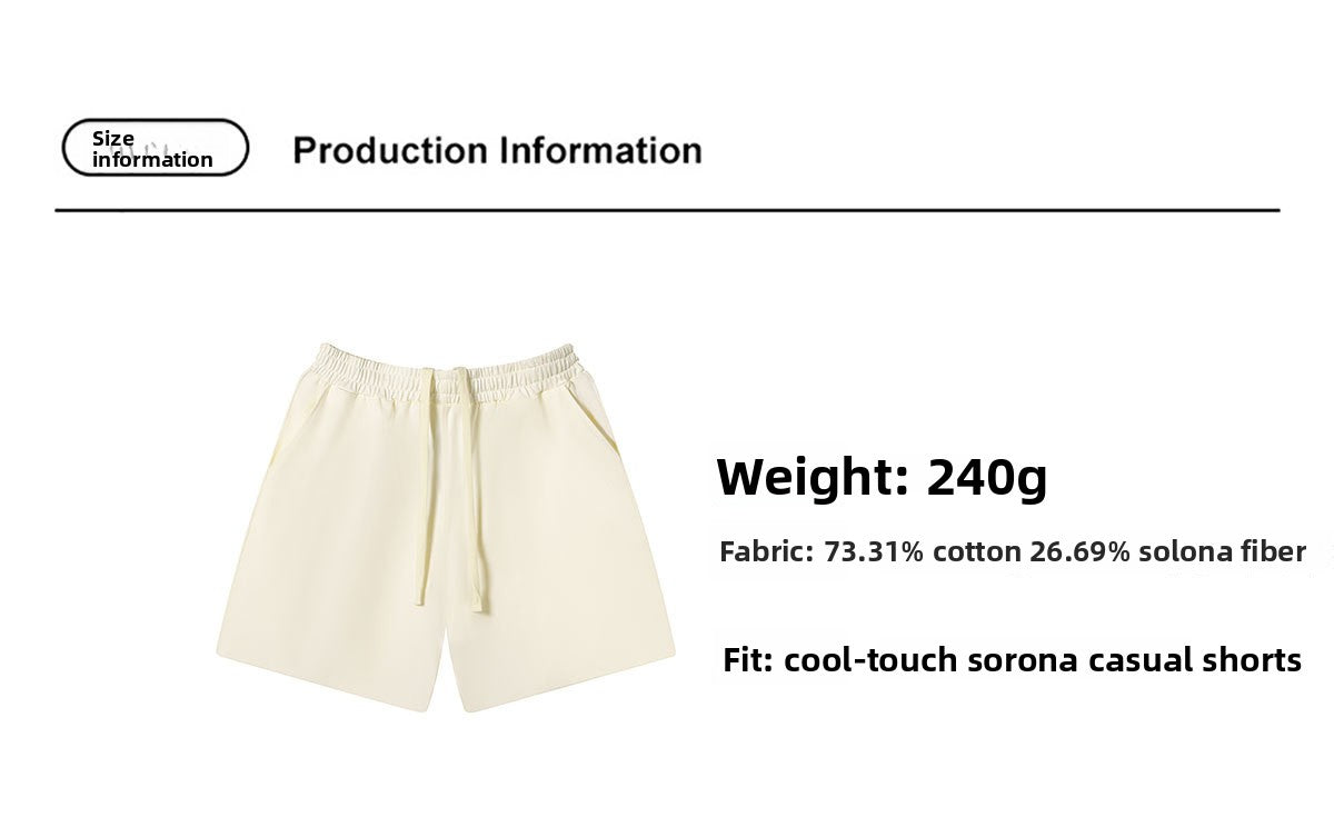 Men's Solid Color Sport Baggy Shorts In Cotton Blends With Elastic Waist For Comfortable Active Wear